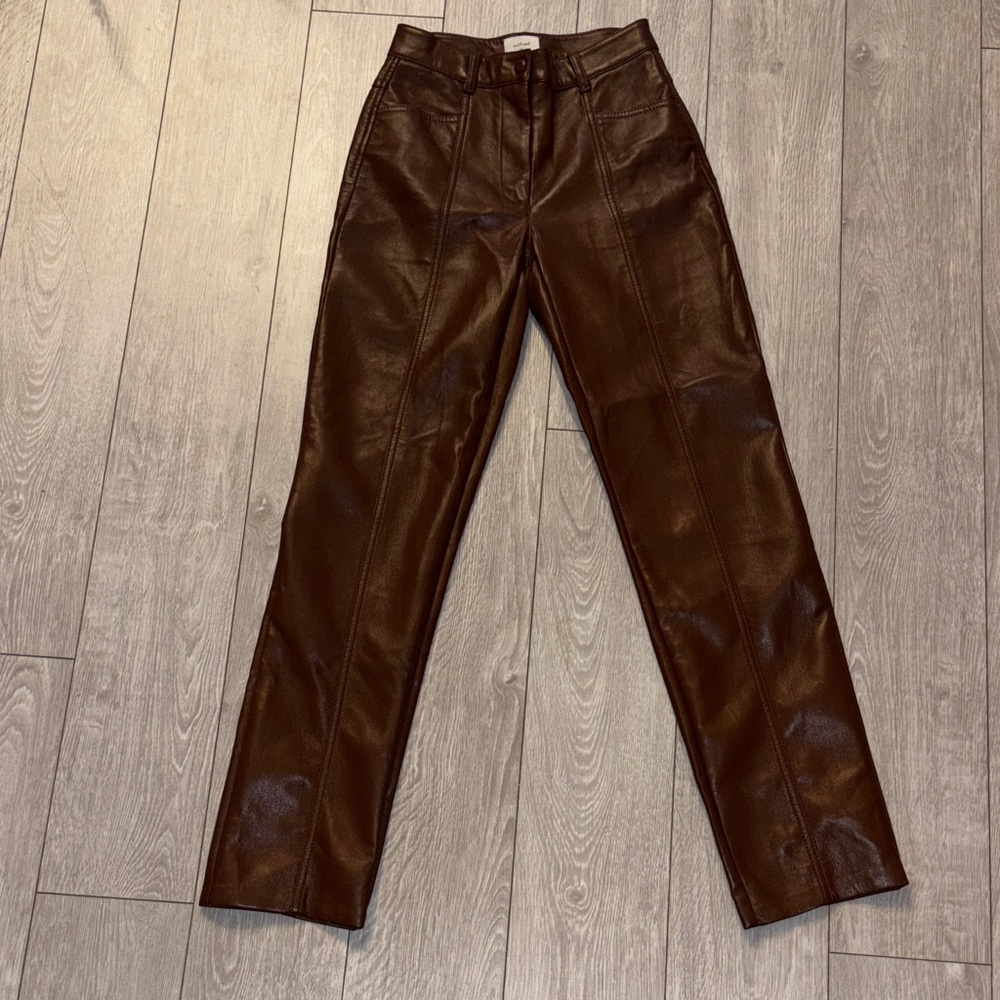 Aritzia Wilfred rebel vegan leather pants